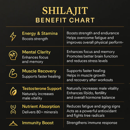 Shilajit + 6 Powerful Herbs for Stamina, Vitality & Daily Power