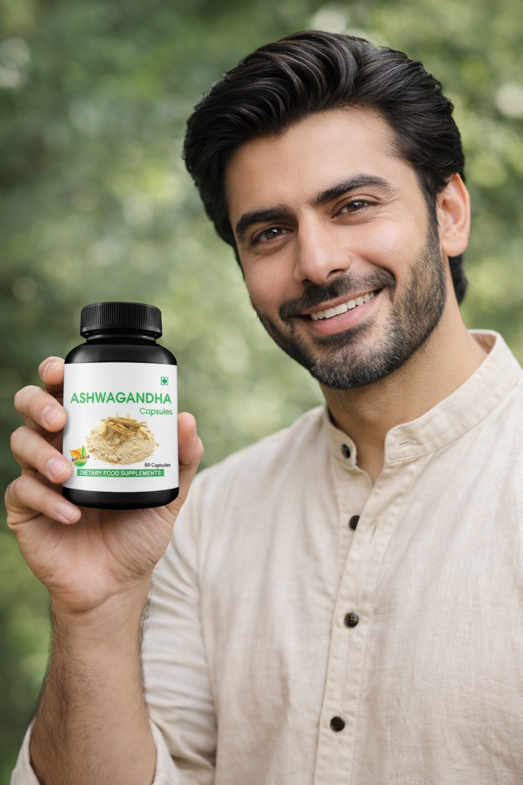 Premium Ashwagandha Capsules – 100% Herbal Stress Support, Energy & Strength Formula (60 Capsules)