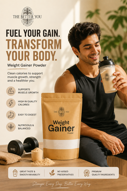 The Better You™ Weight Gainer Powder – Premium Healthy Weight Gain Formula | Muscle Growth & High-Calorie Nutrition