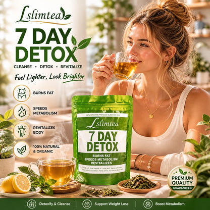 Lslimtea 7 Day Detox Tea – Natural Weight Loss & Cleanse Herbal Tea | Boost Metabolism & Burn Fat
