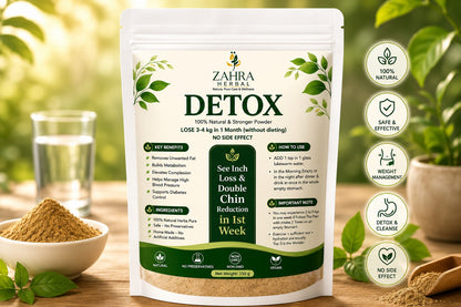 ZAHRA HERBAL Detox Powder | 100% Natural Herbal Detox Drink | Supports Weight Management, Metabolism & Daily Wellness | No Preservatives | Vegan | 250g