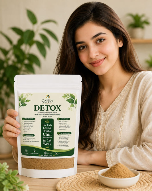 ZAHRA HERBAL Detox Powder | 100% Natural Herbal Detox Drink | Supports Weight Management, Metabolism & Daily Wellness | No Preservatives | Vegan | 250g