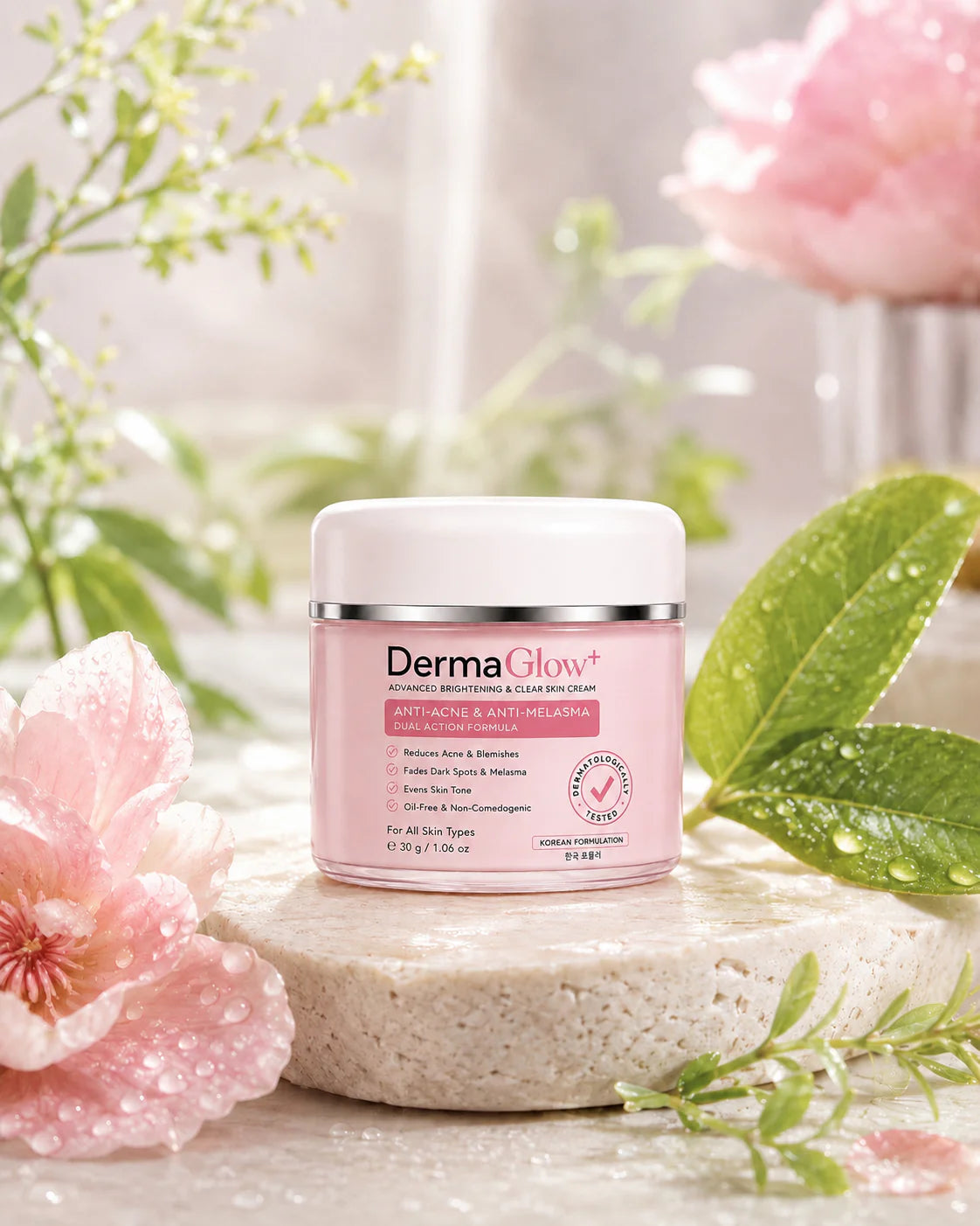 DermaGlow+ Advanced Brightening & Clear Skin Cream – Anti-Acne & Anti-Melasma Formula 30g