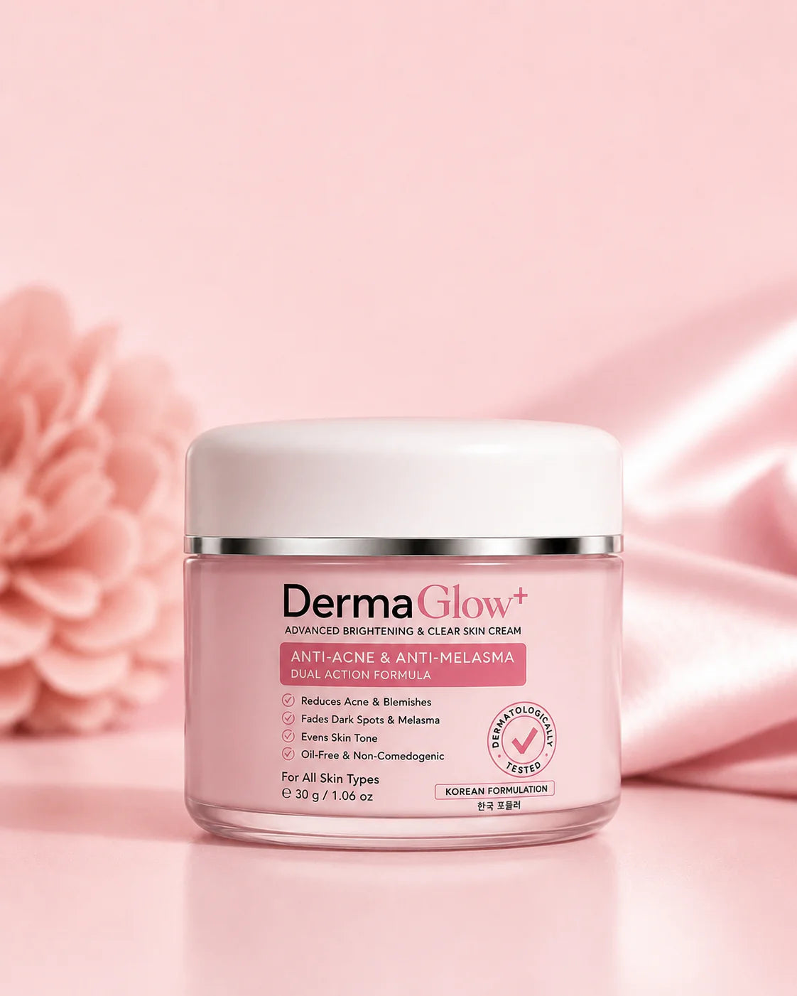 DermaGlow+ Advanced Brightening & Clear Skin Cream – Anti-Acne & Anti-Melasma Formula 30g